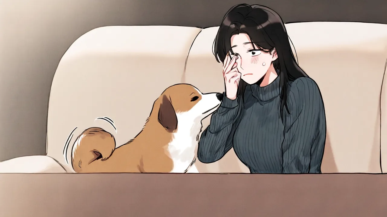 강아지가 내 재채기를 기다리기 시작했다 대표 이미지